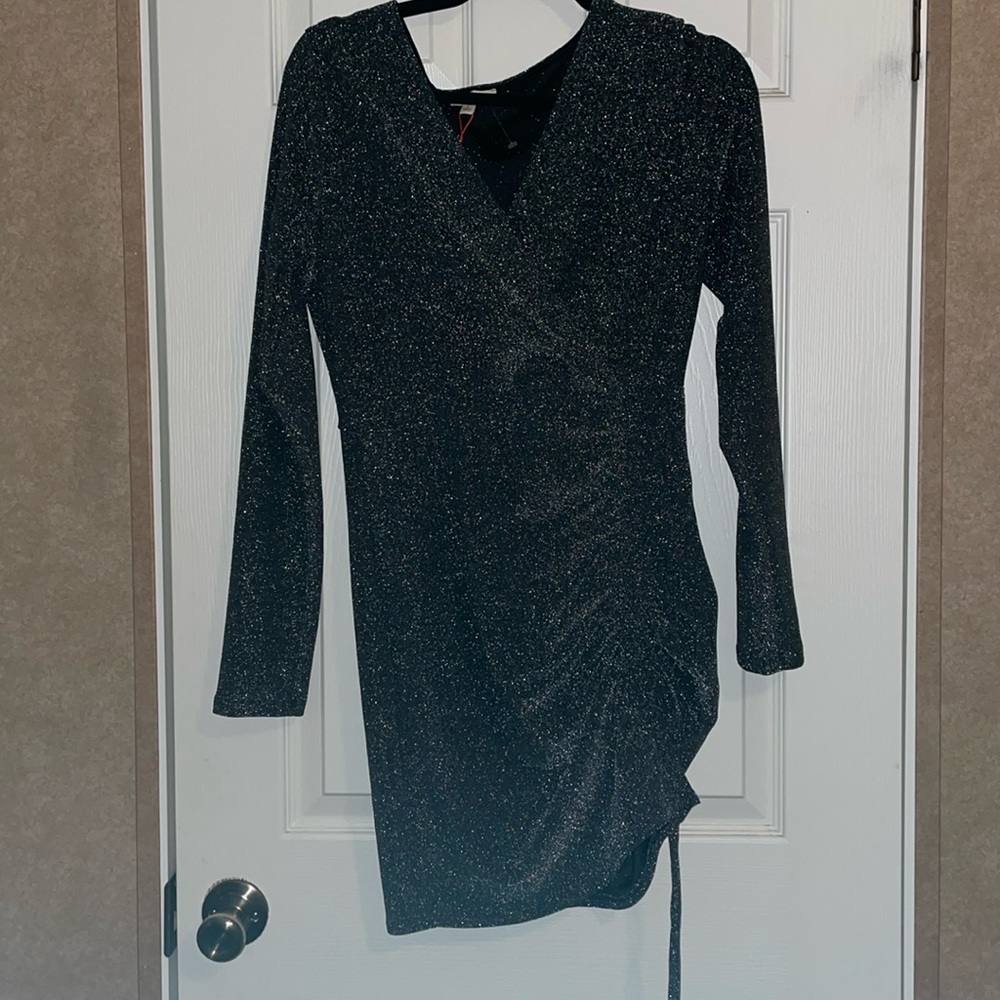 231 black sparkle dress